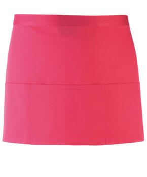 PREMIER PR155 - COLOURED 3-POCKET APRON - Hot Pink
