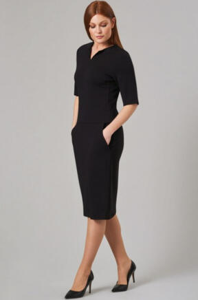 Brook Taverner 2365 Celeste – Jersey Stretch Dress - Black