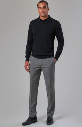 Brook Taverner Cassino Slim Fit Trouser - Light Grey