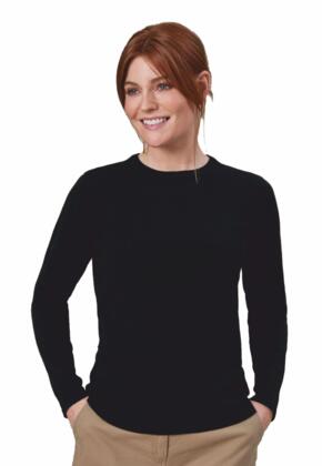 Brook Taverner 2384 Helena - Crew Neck Ladies Jumper - Black