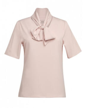 Brook Taverner 2369 Flavia – Pussy Bow Blouse - Nude