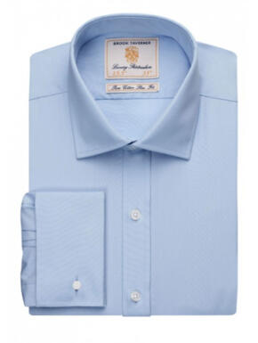 Brook Taverner 7643 Chelford – Slim Fit Shirt Cotton Poplin - Blue