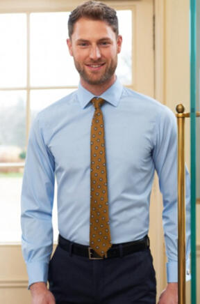 Brook Taverner 7643 Chelford – Slim Fit Shirt Cotton Poplin - Blue