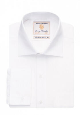Brook Taverner 7642 Chester – Classic Fit Shirt Cotton Poplin - White