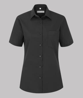Disley BH901 - Ladies Classic Short Sleeved Blouse - Black