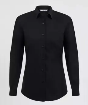 Disley BL901 - Ladies Classic Long Sleeved Blouse - Black