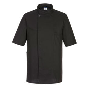 Portwest Surrey Chefs Jacket S/S - Black