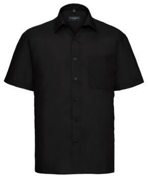 Russell J935M - Short Sleeve Poplin Shirt - Black
