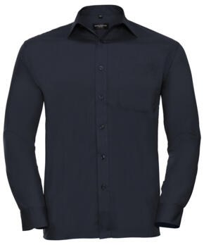 Russell J934M - Long Sleeve Poplin Shirt - French Navy
