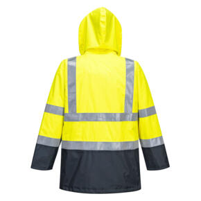 Bizflame Rain Hi-Vis Multi-Protection Jacket - Yellow / Navy Blue