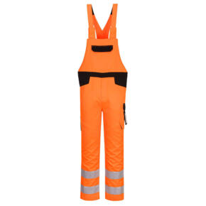 Portwest PW244 - Hi-Vis Bib and Brace - Orange / Black