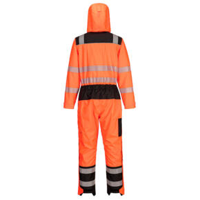 Portwest PW355 - Rain Coverall - Orange / Black