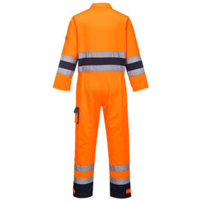 Portwest TX55 - Nantes Contrast Work Coverall - Orange / Navy