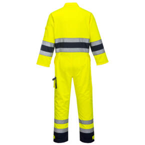 Portwest TX55 - Nantes Contrast Work Coverall - Yellow / Navy