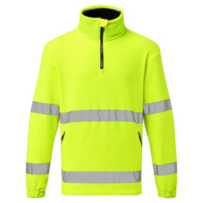 Portwest F302 - Hi-Vis 1/2 Zip Fleece Jacket - Yellow