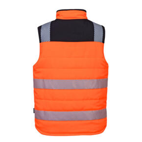 Portwest PW374 - Hi-Vis Reversible Bodywarmer - Orange / Black