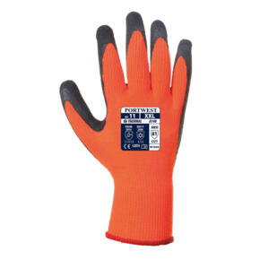 Portwest Thermal Grip Glove Latex - A140 - Orange / Black