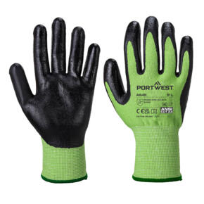 Portwest Green Cut Glove - Nitrile Foam - A645