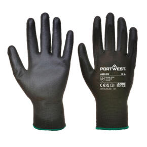 Portwest PU Palm Glove (288 Pairs) - AB129 - Black