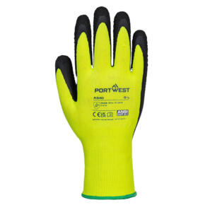 Portwest Hi-Vis Grip Glove - Latex - A340 - Yellow