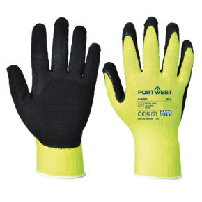 Portwest Hi-Vis Grip Glove - Latex - A340 - Yellow