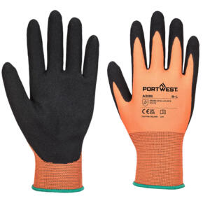 Portwest Dermi-Grip NPR15 Nitrile Sandy Glove - A335 - Orange / Black