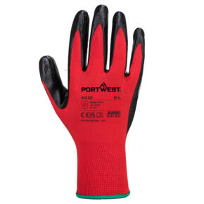 Portwest Flexo Grip Nitrile Glove - A310 - Red / Black