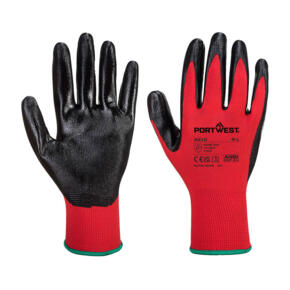 Portwest Flexo Grip Nitrile Glove - A310 - Red / Black