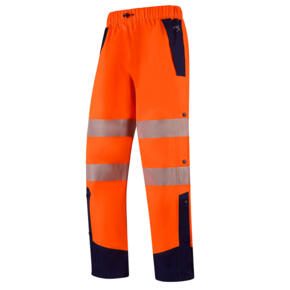 Future Garments TR721 - Hi-Vis Lightweight Laminated Breathable W/Proof 4: 4 Trouser - Orange / Navy