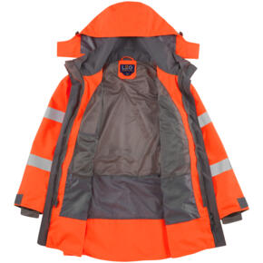 Leo A07 Eastleigh - EcoViz 10K Performance Breathable Anorak - Orange