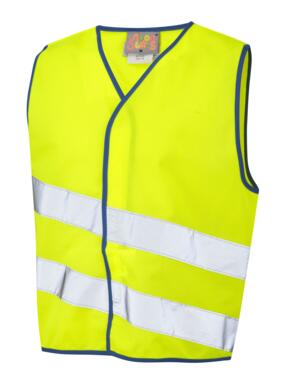 LEO CW01 Neonstars - Hi-Vis Ecoviz Childrens Waistcoat - Yellow