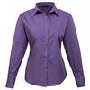 Women's Poplin Long Sleeve Blouse - Purple