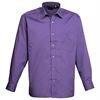 Mens Long Sleeve Poplin Shirt - Purple