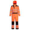 Portwest PW355 - Rain Coverall - Orange / Black