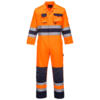 Portwest TX55 - Nantes Contrast Work Coverall - Orange / Navy