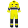 Portwest TX55 - Nantes Contrast Work Coverall - Yellow / Navy